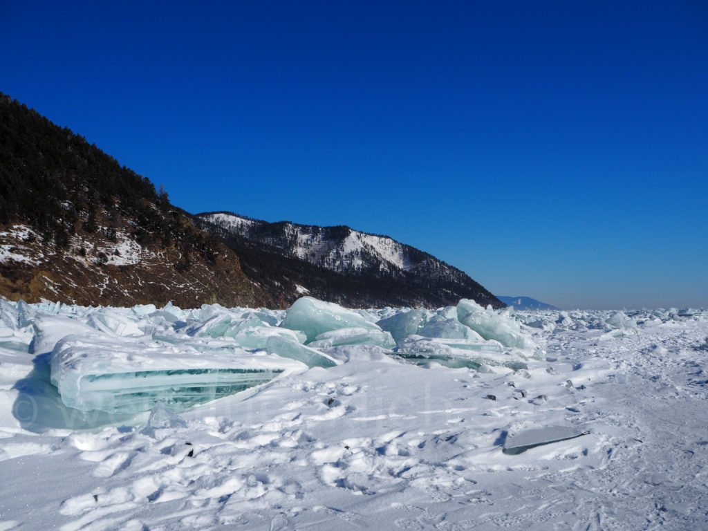 Listwjanka Baikalsee Eisformationen Winter Eis