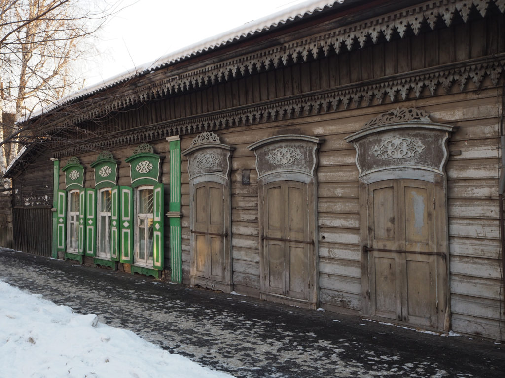 Irkutsk Sibirien Holzhaus restauriert bewohnt