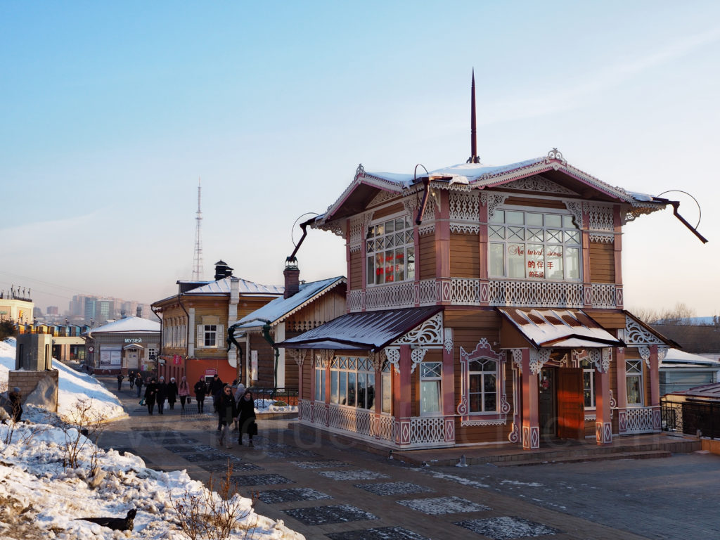 Irkutsk Sibirien Holzhaus neu Quartier 130