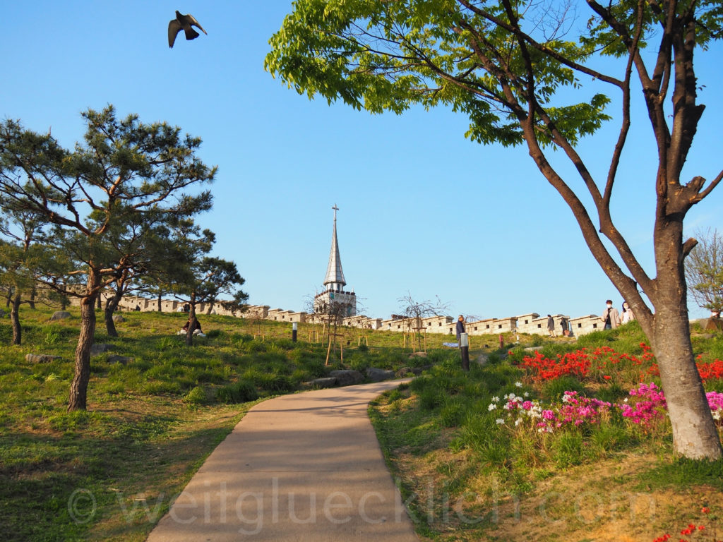 Weltreise 2020 Suedkorea Seoul Dongdaemun Seonggwak Park Stadtmauer