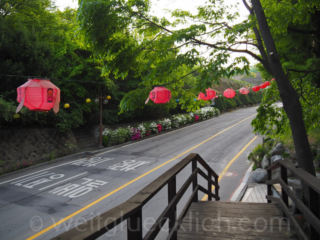 Weltreise 2020 Suedkorea Seoul Dongdaemun Jeonggakwon Tempel Buddhas Geburtstag