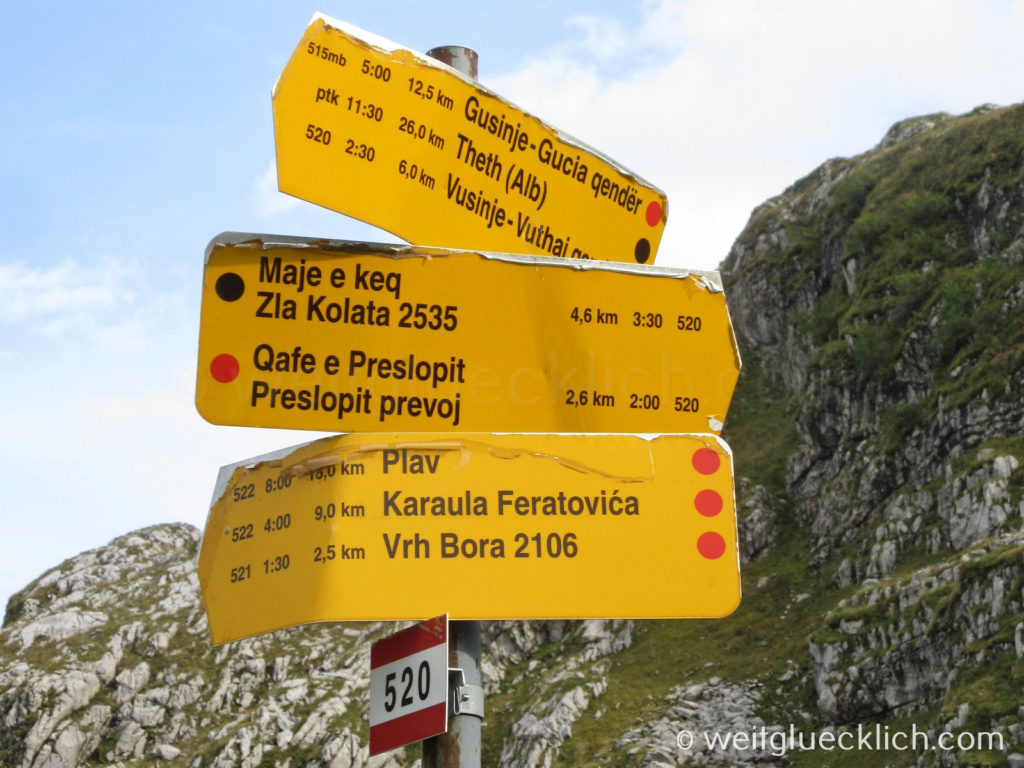 Montenegro wandern Peaks of the Balkans Tipps