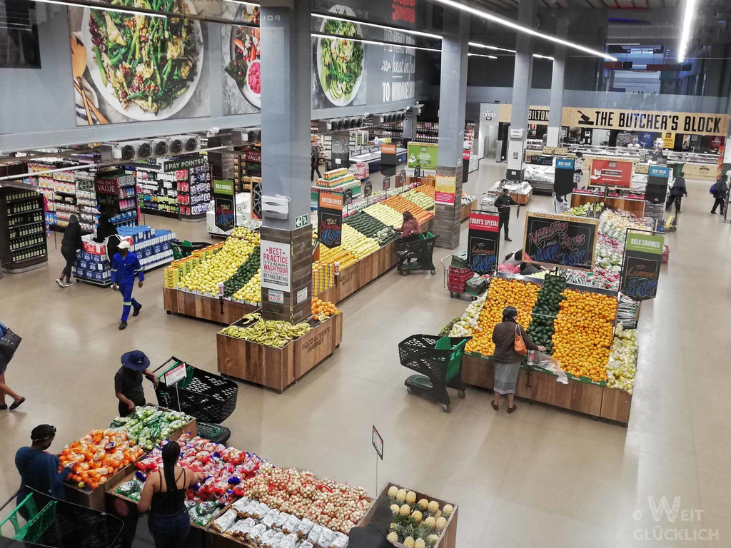 Weltreise 2021 Namibia Hauptstadt Supermarkt