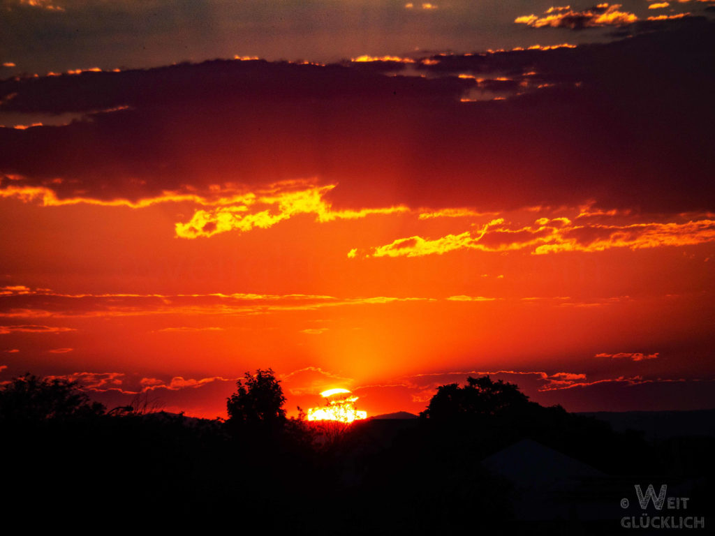 Weltreise 2021 Namibia Sonnenuntergang