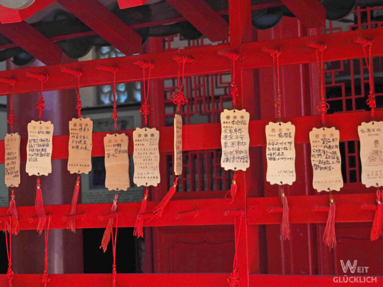 Weltreise 2023 Tempel Taiwan Dankbarkeit