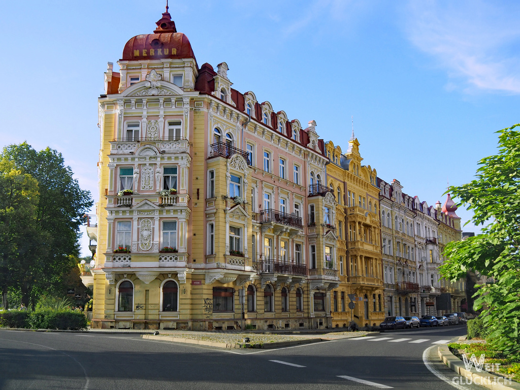 Weltreise 2021 Tschechien Karlsbad Sehenswürdigkeiten Merkur Hotel