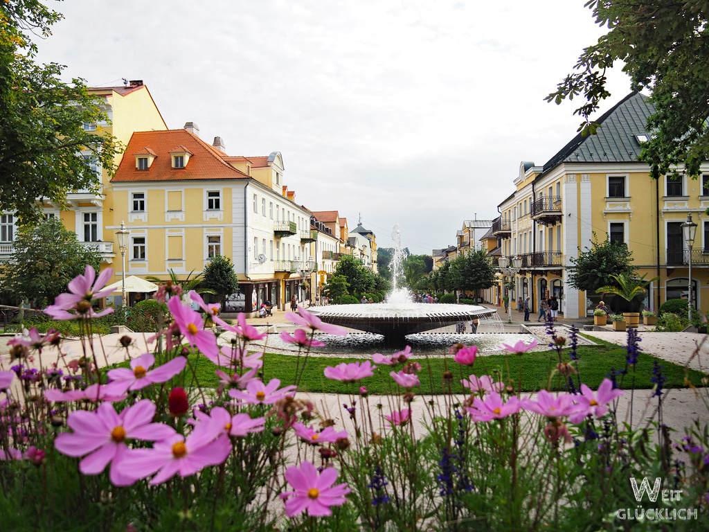 Weltreise 2021 Tagesausflug Franzensbad Promenade Therme