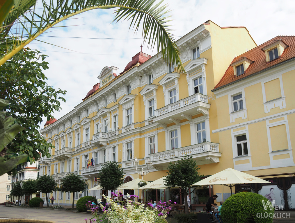 Weltreise 2021 Tagesausflug Franzensbad Promenade Hotel