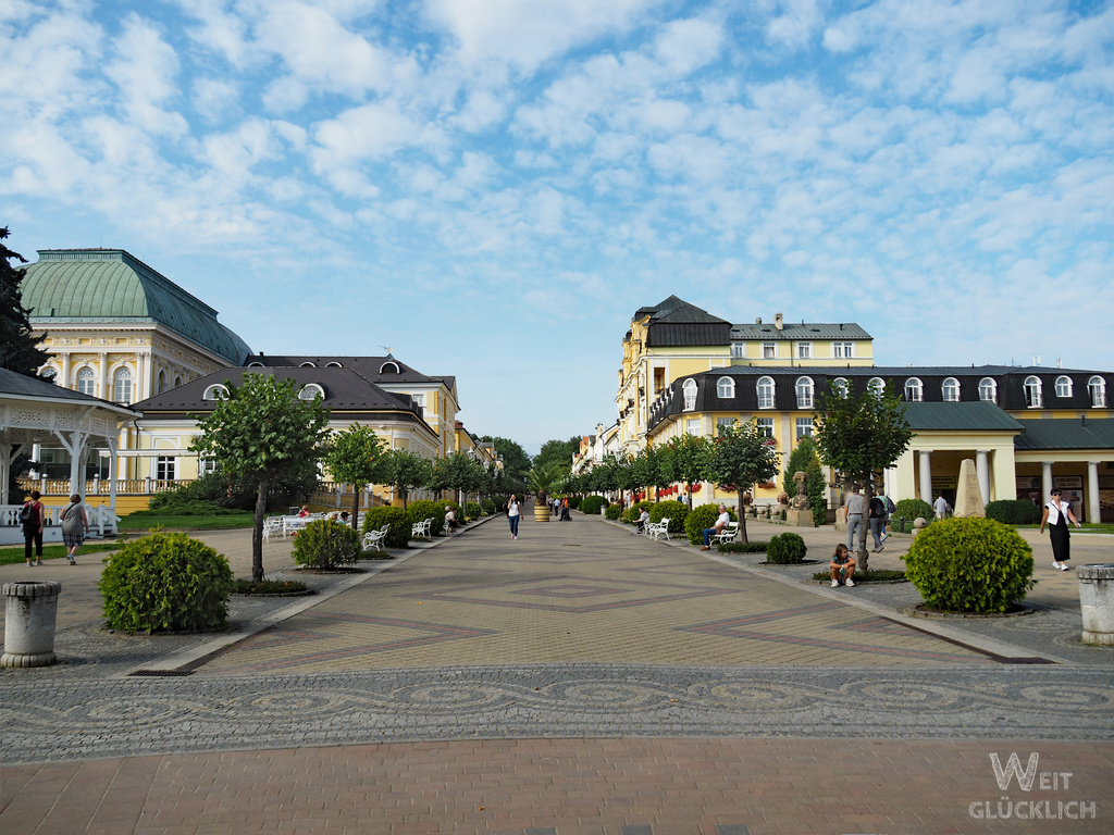 Weltreise 2021 Tagesausflug Franzensbad Promenade Therme