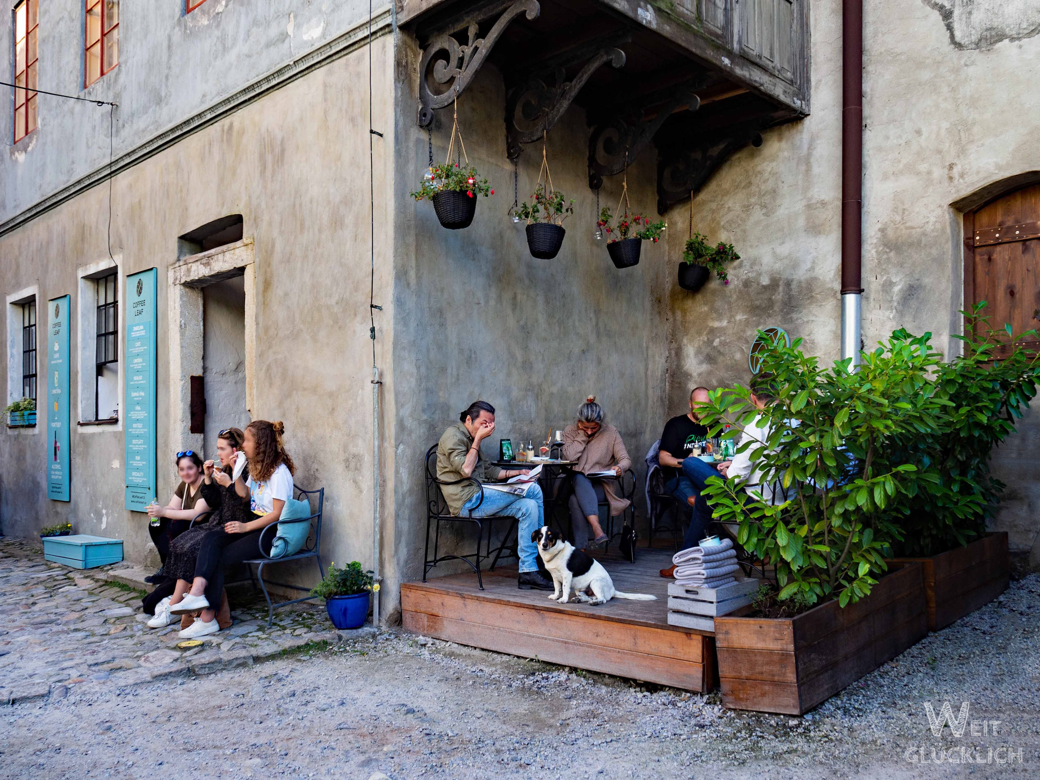 Weltreise Tschechien Krumau Cafe