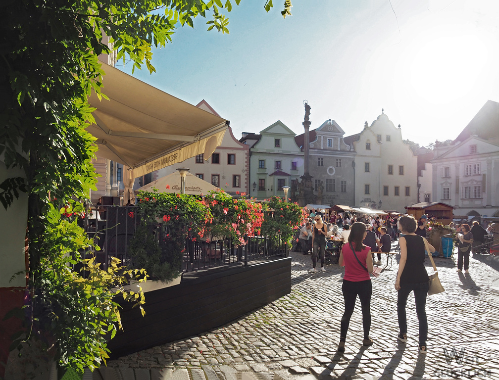 Tschechien Krumau Marktplatz Sehenswürdigkeiten